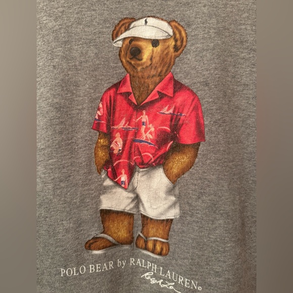 Polo Ralph Lauren 90’s Classic Fit  T-shirt the "Beach Bear" Vintage.  Size L - Picture 2 of 4